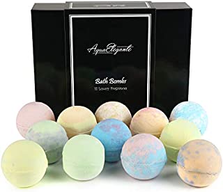 Luxury Bath Bombs For Women - Gift Set of 12 Large Bathbombs With Organic Essential Oils - Natural Vegan Soap For Moisturizing Fizzy Bubbles