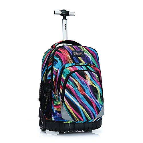 Tilami Rolling Backpack 19 inch Wheeled LAPTOP Boys Girls Travel School Student Trip, colours