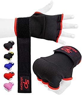 Starpro Boxing Hand Wraps - Padded Cotton Gloves - Multi Colors - Wrist Wraps, Fist and Thumb Protection - Kickboxing and Martial Arts Training