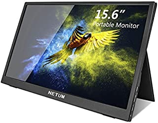 Portable Touchscreen Monitor - NETUM 15.6 Inch USB-C Portable Display, 1080P HDR IPS USB C Gaming Monitor with USB Type-C HDMI for Laptop PC MAC Phone Xbox Switch PS4 Include Smart Cover