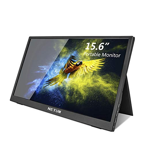 Portable Touchscreen Monitor - NETUM 15.6 Inch USB-C Portable Display, 1080P HDR IPS USB C Gaming Monitor with USB Type-C HDMI for Laptop PC MAC Phone Xbox Switch PS4 Include Smart Cover