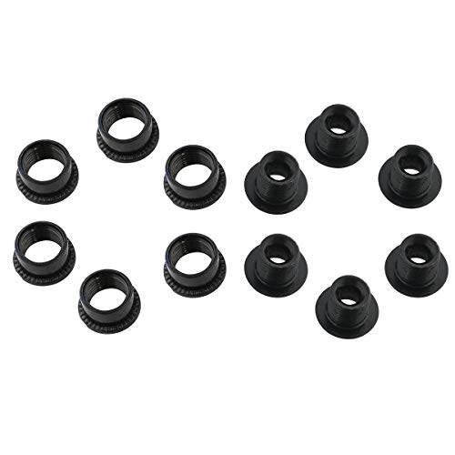 E-outstanding 5pcs MTB Bike Chainring Bolts Steel Mountain Road Bike Refitting Crankset Parts Black 4.9mm Fixing Bolts for Single Chainwheel