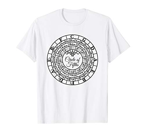 Circle of Fifths Classical Harmony & Theory Chart Music Keys T-Shirt