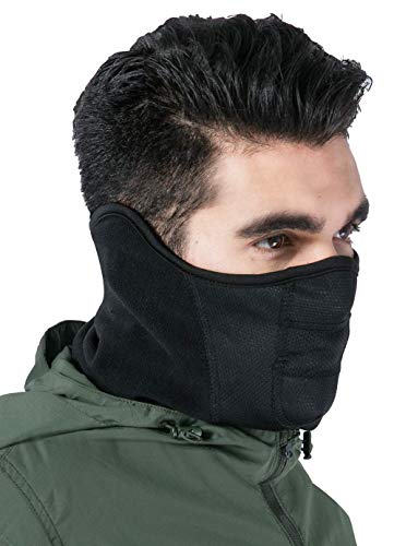 Winter Face Mask & Neck Gaiter - Cold Weather Half Balaclava - Tactical Neck Warmer for Men & Women - Face Cover / Shield for Running, Skiing, Snowboarding, Motorcycle Riding & Other Sports