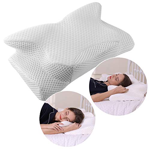 Cervical Pillow Contour Pillow for Neck and Shoulder Pain, Coisum Orthopedic Memory Foam Pillow Ergonomic Bed Pillow for Side Sleepers Back Sleepers, Neck Support Pillow with Hypoallergenic Pillowcase