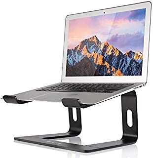 JARLINK Aluminum Laptop Stand, Ergonomic Detachable Laptop Holder Riser Compatible with MacBook Air Pro/Dell XPS/HP/Lenovo (up to 15.6 inches), Black