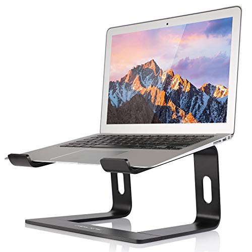 JARLINK Aluminum Laptop Stand, Ergonomic Detachable Laptop Holder Riser Compatible with MacBook Air Pro/Dell XPS/HP/Lenovo (up to 15.6 inches), Black