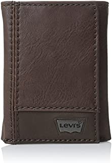 Levi's Men's RFID Trifold Wallet - Sleek and Slim Includes ID Window and Credit Card Holder, Brown Leather Two Tone, One Size