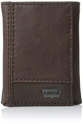 Levi's Men's RFID Trifold Wallet - Sleek and Slim Includes ID Window and Credit Card Holder, Brown Leather Two Tone, One Size