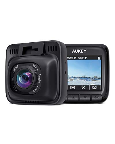 2020 Standard Upgrade AUKEY Dash Cam Full HD 1080P Dash Camera for Cars with Supercapacitor and 6-Lane 170 Degrees Wide Angle Lens Car Camera with 2'' LCD, Motion Detection, G-Sensor