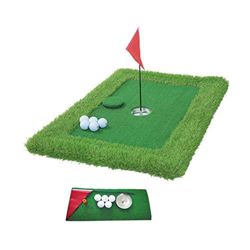 Floating Golf Green Mat Pool Golf Hitting Mat Outdoor Backyard Golf Game Practice Putting Mat 35×47inch(Standard)