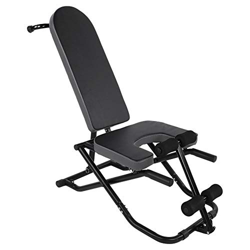 Inversion Table, Home Use Multi-functional Portable Heavy Duty Adjustable Fitness Folding Yoga Inversion Chair for Sit-up Headstand Push-up and Reverse Crunch