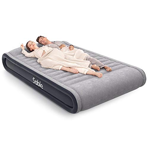 Sable Queen Size Air Mattresses with Built-in Electric Pump Inflatable Air Bed, Comfortable for Camping Travelling or Overnight Guests, Height 17