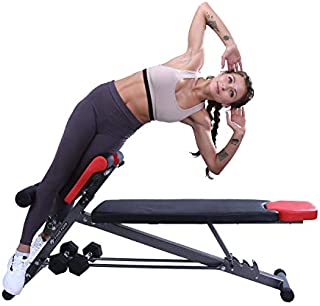 Finer Form Multi-Functional Weight Bench for Full All-in-One Body Workout  Hyper Back Extension, Roman Chair, Adjustable Ab Sit up Bench, Decline Bench, Flat Bench