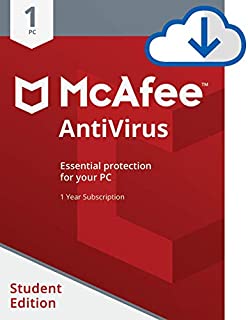 McAfee AntiVirus 1 PC Student Edition [Online Code]