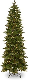 National Tree Company lit Artificial Christmas Tree Includes Pre-Strung White Lights, Prescott Slim-7.5 ft