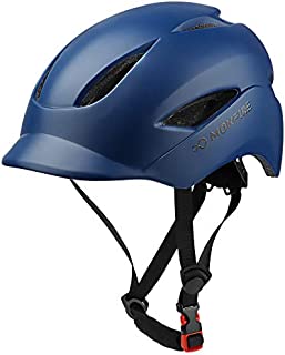 MOKFIRE Adult Bike Helmet That's Light, Cool & Sleek, Bicycle Cycling Helmet with Rear Light for Urban Commuter Adjustable Size for Adults Men/Women - Dark Blue