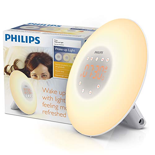 Philips SmartSleep HF3500/60 Wake-Up Light Therapy Alarm Clock with Sunrise Simulation, White