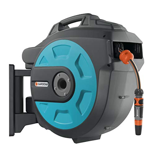 GARDENA Retractable Hose Reel 82-Feet With Convenient Hose Guide