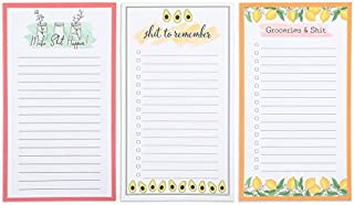 Magnetic to Do List Notepads, Grocery Lists for Fridge (4.25 x 7.5 in, 3 Pack)