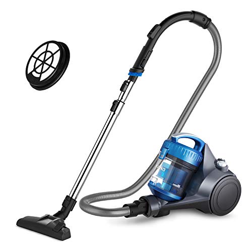 Eureka Whirlwind Bagless Canister Vacuum Cleaner, Lightweight Vac for Carpets and Hard Floors, w/Filter, Blue