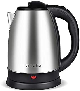 Dezin Electric Kettle Upgraded, 2L Stainless Steel Cordless Tea Kettle, Fast Boil Water Warmer with Auto Shut Off and Boil Dry Protection Tech for Coffee, Tea, Beverages