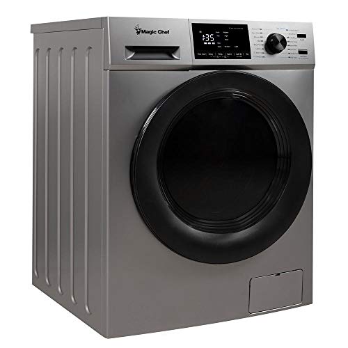 Magic Chef MCSCWD27S5 2.7 Cubic Foot Front Load Washing Washer And Dryer Machine Combo Combination Appliance, Silver