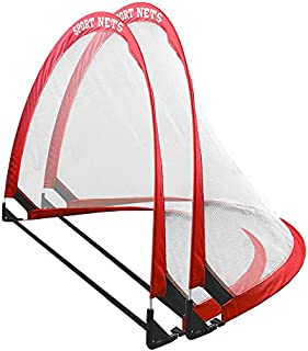 Hit Run Steal Portable Pop Up Soccer Goals Set of 2 - Two Folding Portable Soccer Goals with Carry Case - Available in 2.5ft, 4ft and 6 Foot Sizes. (4 Ft. (2 Goals + Bag))