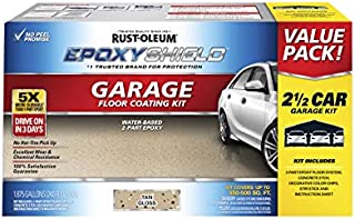 Rust-Oleum 261846 50 Voc - 2.5 Car Epoxy Shield Garage Floor Kit, Tan