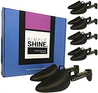 5 Pairs of Shoe Trees | 10 Premium Adjustable Length Shoes Shaper | Shoe Form Toe and Heel Guard