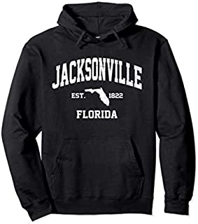 Jacksonville Florida FL USA vintage state Athletic style Pullover Hoodie