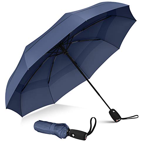 Repel Umbrella Windproof Travel Umbrella - Compact, Light, Automatic, Strong and Portable - Wind Resistant, Small Folding Backpack Umbrella for Rain - Men and Women