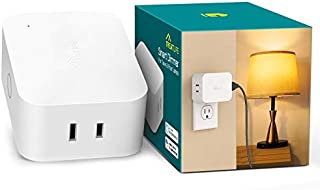 Alexa Smart Dimmer Plug, Treatlife Plug-in Lamp Dimmer Switch for Dimmable LED, CFL, Halogen and Incandescent Bulbs, Lamps, String Lights, Max Power 300W, Dual Outlets, 2.4GHz WiFi Only