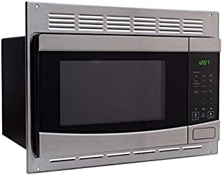 RecPro RV Stainless-Steel Microwave 1.0 cu ft. With Trim Package EM925AQR-S | Direct replacement for Greystone and High Pointe