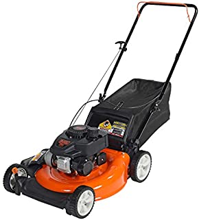 BLACK+DECKER 21 Inch 140cc 3-in-1 Gas Powered Walk Behind Push Mower - Side Discharge, Mulching, and Bagging Capabilities, Black and Orange