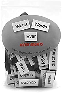 Worst Words Ever Poetry Magnets/Gross Words Magnets/Gag Gift For Teens/Cringeworthy Word/Moist Panties/White Elephant Teacher Gift