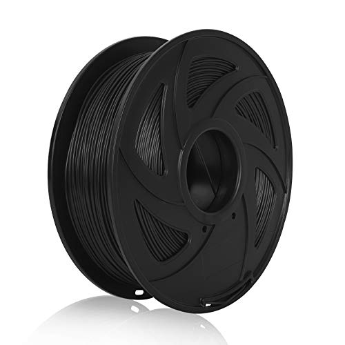 TPU 3D Printer Filament Flexible Filament 1.75mm 1kg 2.2lb Spool, Dimensional Accuracy +/- 0.05 mm, Fit Most FDM Printers Pack of 1 (Black)