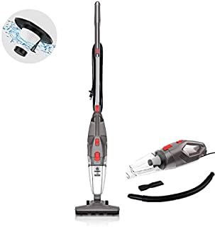 MOOSOO Vacuum Cleaner, 450W Powerful Suction 4-in-1 Stick Vacuum Cleaner with HEPA Filters for Hard Floor Lightweight Home pet Hair LT450