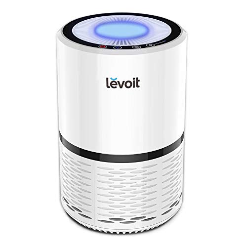 LEVOIT Air Purifier for Home, H13 True HEPA Filter for Allergies and Pets, Dust, Mold, and Pollen, Smoke and Odor Eliminator, Cleaner for Bedroom with Optional Night Light, LV-H132, White