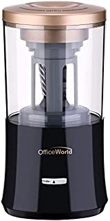 OfficeWorld Electric Pencil Sharpener, Fully Automatic Rechargeable Pencil Sharpener Electric Heavy Duty for No.2 / Colored Pencils (6-8mm), Colored Pencil Sharpener for Kids, School, Classroom