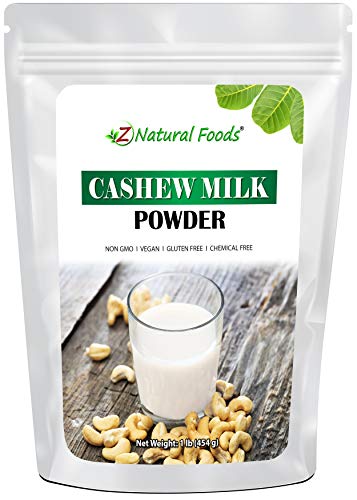 Cashew Milk Powder - Unsweetened & Unflavored - All Natural Milk Alternative - Perfect For Coffee, Smoothies, Cereal, Drinks & Baking - Vegan, Gluten Free, Non GMO, Kosher, & Dairy Free - 1 lb