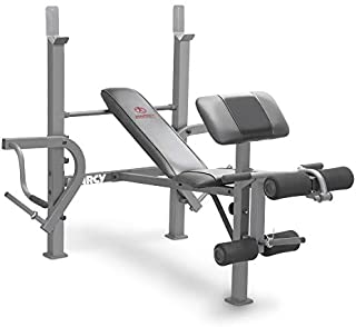 Marcy Standard Weight Bench with Leg Developer Multifunctional Workout Station for Home Gym Weightlifting and Strength Training MD-389