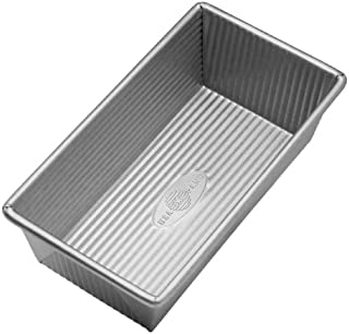 USA Pan Bakeware Aluminized Steel Loaf Pan, 1 Pound, Silver