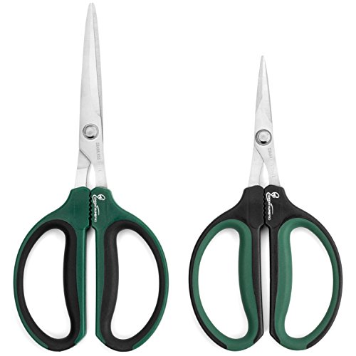 Hydroponic 60mm/40mm 2 pack Bonsai micro tip pruning shears (Stainless Steel) by Greenthumbpro