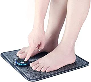 S-SNAIL-OO Ems Tens Foot Massager Pad Mat with Tens Unit, USB Rechargeable Low-Frequency Pulses Massage, Foot Massager Machine for Pain and Circulation (Rechargeable)