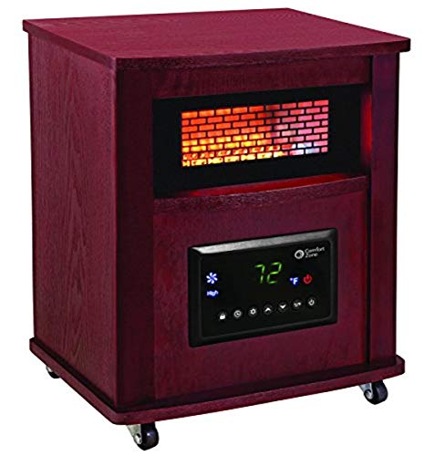Comfort Zone CZ2032C Infrared Quartz Wood Cabinet Heater, 16