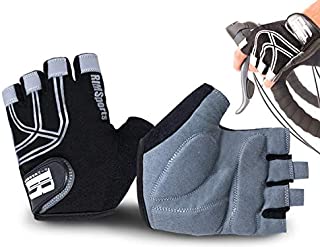 Bicycle Gloves for Men & Women, Reflective Bike Gloves for Day & Night Riding, Ideal Biking Gloves & Road Bike Gloves with Gel Padding, Microfiber Thumb Towel & Fingerless Design