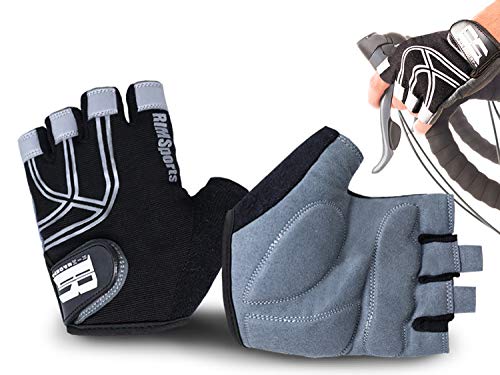 Bicycle Gloves for Men & Women, Reflective Bike Gloves for Day & Night Riding, Ideal Biking Gloves & Road Bike Gloves with Gel Padding, Microfiber Thumb Towel & Fingerless Design