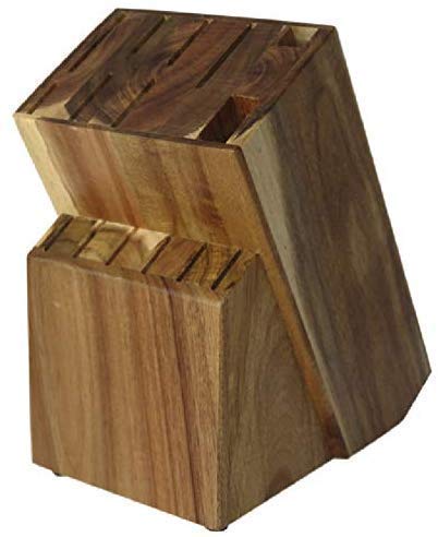 15 Slot Kitchen Knife Holder- Acacia Wood Universal Knife Block - Wooden Knife Holder for Kitchen Counter - Knife Block Universal by Coninx