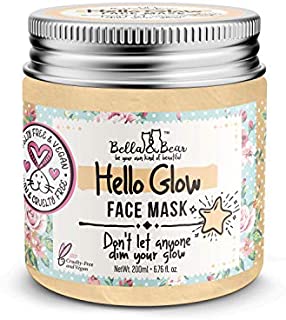 Bella And Bear - Hello Glow Face Mask - Brighten - Tighten - Tone - Pore Minimizer - Cruelty Free - Vegan